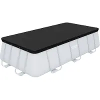Bestway PVC-Abdeckplane 396 x 185 cm, schwarz, eckig