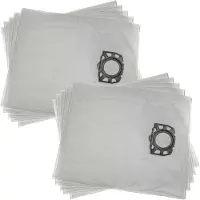 VHBW 10x Staubbeutel kompatibel mit Kärcher WD 3 Battery Set, WD 3 Fireplace kit, WD 3 Premium, WD3P Extension Kit Staubsauger - 45cm x 29cm Weiß