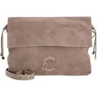 Coccinelle Lidia Suede Bim - Schultertasche 31 cm (warm taupe)