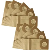 VHBW 10x Turbofilter kompatibel mit Metabo SR E 217, SR 326, SR 328, SR 216, SR 226 Schwingschleifer, Exzenterschleifer - Papier-Staubbeutel Set braun