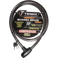 Trimax Locks Trimaflex TQ2072 Kabelschloss mit Schlüssel, 1,8 m Länge x 20 mm, Kartenv