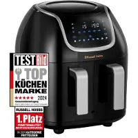 Russell Hobbs Heißluftfritteuse Doppelkammer [2 Fächer je 4,25l, nur getrennt nu
