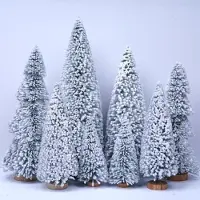 Sonstiges Mini Weihnachtsbaum Set 8-teilig 10–25 cm Künstlich Beflockt Deko
