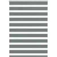 Markenlos Dunkelgraues Zebra-Rollo, 105 x 150 cm, Stoffbreite 100,9 cm, aus Polyester