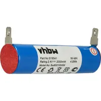VHBW Akku kompatibel mit Kenwood Grati FG-100, FG-200, FG-150, FG150, FG100, FG200 Käsereibe Käsemühle (2000 mAh, 2,4 V, NiMH)