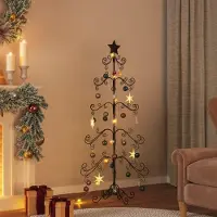 Prolenta Maison Exclusive - Metall-Weihnachtsbaum für Dekorationen Schwarz 150 cm