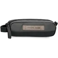 Pepe Jeans Truxton Federmäppchen, Grau, 19 x 5 x 3,5 cm, Baumwolle, Polyester un