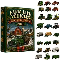 Zimtky Farm Life Vehicles Adventskalender 2026, 2D Acryl Kollektion, als Geschenk für Familien & Fans