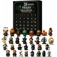 Zimtky Halloween Adventskalender 2026, 31 Tage Countdown mit 31 Gruselfiguren, als Geschenk für Halloween-Fans & Sammler