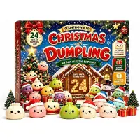 BundiGlassware Squishies Adventskalender 2026 Weihnachten, Knödel Weihnachtskalender，24-Tage Weihnachts Countdown Kalender, üBerraschungs Zappelspielzeug Geschenke Für Erwachsene