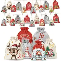 RPSTrading Alintor Adventskalender zum Befš¹llen Kinder, 2 Gr??en, 24 Bedruckte fš¹r Kinder, Familie und Weihnachtszeit