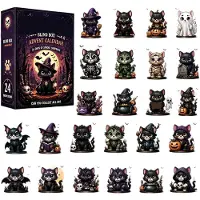 BundiGlassware 2026 Countdown Halloween Countdown Kalender Adventstage 2D Acryl Ca – Ideal für Halloween. Party und Spukhaus-Deko