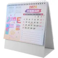 Famanu Bürokalender 2024 Monatsplaner mit Standfuß - 20,5 x 20,5 cm, grau