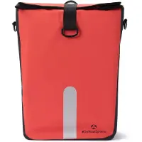 Merkloos Gepäckträgertasche 23 l, wasserdicht, rot, mit Schultergurt, für Fahrrad