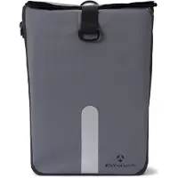 Merkloos Fahrradtasche 21 l, wasserdicht, Roll-Top, Schultergurt, grau für Fahrräder