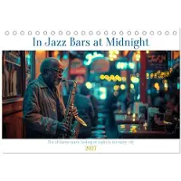 CALVENDO "Jazz-Bars um Mitternacht" (Tischkalender 2027, DIN A5, Querformat), , 12-monatiger Tischkalender