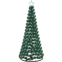 vidaXL LED-Lametta-Weihnachtsbaum mit Ständer EKENAS 180 cm 220 LEDs 42055406