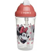 Thermobaby Auslaufsicherer Trainingsglas ThermoBaby Minnie Sammler 295 ML Trinkbecher mit Strohhalm