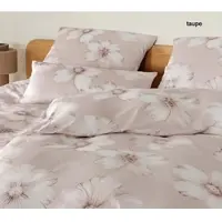 Elegante Seiden-Satin Bettwäsche Devine - 155x220 cm + 40x80 cmtaupe