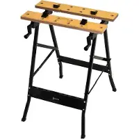 Famanu Werkbank faltbar mit Klemmen und hoher Tragkraft - 62,5 x 60,5 x 78,5 cm
