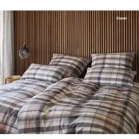 Elegante Soft-Flanell Bettwäsche Darcy - 135x200 cm + 40x80 cmkiesel