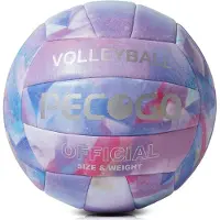 Merkloos Volleyball Größe 5, Kunstleder, lila, für Sporttraining
