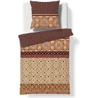 Fleuresse Mako-Satin Bettwäsche Bed Art S Marrakesch braun 135x200 cm + 80x80 cm