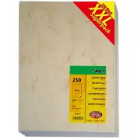 Sigel Marmor-Papier "XXL Superpack", A4, 90 g-qm, Feinpapier beige, beidseitig marmoriert