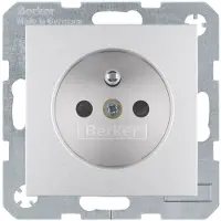 Berker 6768761404, Typ E, 2P+E, Aluminium, Thermoplast, 250 V, 16 A