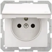 Berker 6765836089, Typ E, 2P+E, Weiß, Thermoplast, 250 V, 16 A