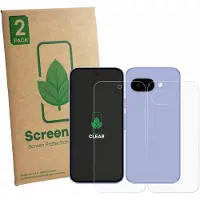 ScreenLeaf Schutzfolie für Google Pixel 9a (Display+Rückseite) Displayschutz Display Schutz Folie Klar T