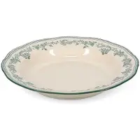Salt & pepper Tiefer Teller Cyril Green Ivory / Green 23 cm (4er Set)