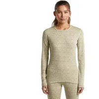 Icebreaker Women M 260 Tech Vrtx Long Sleeve Crewe Alpgeo undyed/cumin/j (IB0NU) L