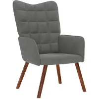vidaXL Relaxsessel Dunkelgrau Samt