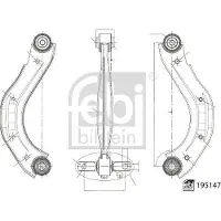 FEBI BILSTEIN 195147 Querlenker Hinten Links für HONDA CIVIC VIII Stufenheck (FD, FA)