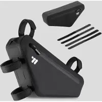 StarTech.com Fahrrad-Rahmentasche - Dreieckige Ober- und Unterrohrtasche - Wasserdicht 600D Polyester TPU - 1,2 l für MTB Rennrad Gravel - Schwarz
