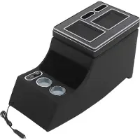 StarTech.com Autositz Seiten Organizer - Armlehnenbox für W639 Viano/Vito 2003-2014 - Direkt passend - Doppeltes Fach - LED-Licht - 12V-24V Ladebuchse - Schlagfestes Holz/PU - Schwarz