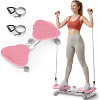 StarTech.com Taillen- und Bauch-Twisterbrett - Modell 2465W - Doppelpedal - Zugseile - Geräuschlos - Rutschfest - Bis 136 kg - Weiß