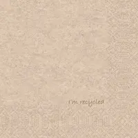 Duni Zellt.Serv.33x33 2lg. 1/4 I'm recycled Papierservietten | Packung (300 Servietten)