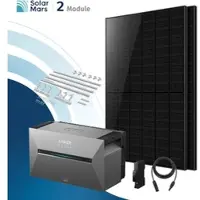 SolarMars Anker SOLIX Solarbank 3 E2700 Pro Balkonkraftwerk Speicher mit 500Wp Solarmodul und MC4 Solarkabel Set - 1000Wp ‚Äì 2 Module / Ohne Erweiterungsakku / Ziegeldach
