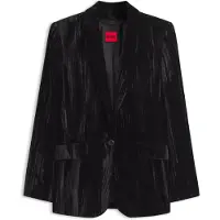 HUGO Regular-Fit Blazer aus Samt mit einem Knopf Grösse 36