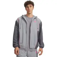 Under Armour Rival Woven CB Jacket gray pink frenzy (035) XXL