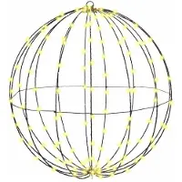 vidaXL Ball 2 stk. Warmweiß 60 x 60 x 62 cm Metall 384 LEDs