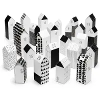 Sonstiges DIY Adventskalender zum Befüllen 24 Skandinavische Weihnachtshäuser Premium-Karton Bastelset ohne Kleben Schere Nordische Weihnachtsdeko Weihnachtsdorf 2026