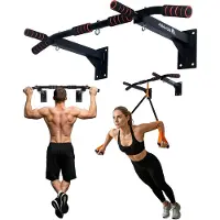 Merkloos Klimmzugstange Wandmontage, 200 kg Tragkraft, Bohrmontage, für Krafttraining