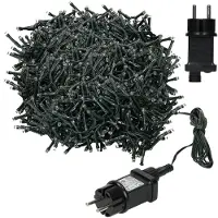 ECD-Germany LED Cluster Lichterkette Außen Innen 20 m, Weihnachtsbeleuchtung, LED Büschellichterkette Weihnachten, wetterfest 1000 LED Warmweiß Timer