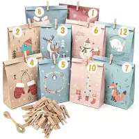 Dripio Adventskalender zum Befüllen, 24 Bastelkalender, rot