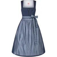 Spieth & Wensky Dirndl "Dirndl Käthe", Damen, Gr. 32, blau, festlich, regular fit, eckiger Ausschnitt, Kleider Dirndl, in Midilänge