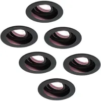 HOFTRONIC™ hoftronicsmart Einbaustrahler 5,5W 345lm RGBWW GU10 Schwarz Schwenkbar 6er Set