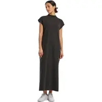 Build Your Brand Vintage Kurzarm Langes Kleid